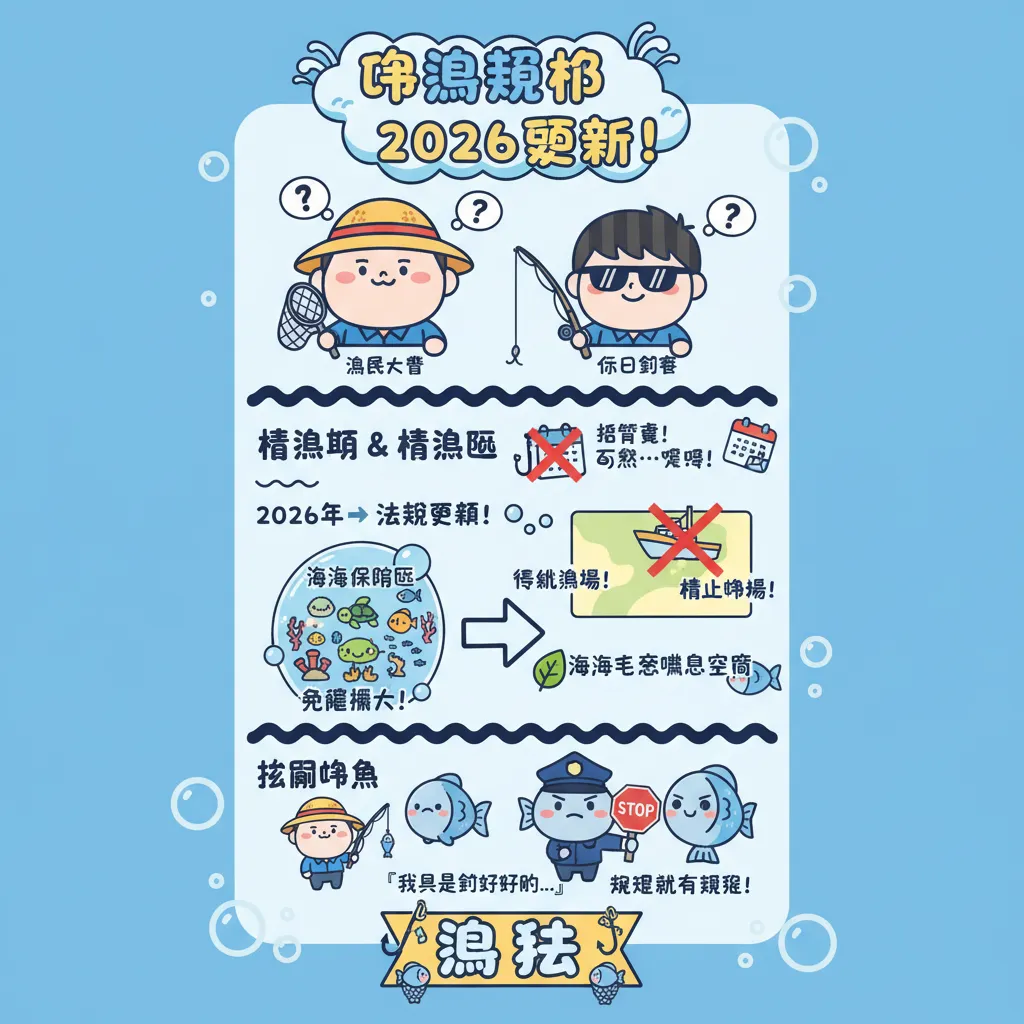 休閒與商業捕魚應遵守的禁漁期與禁漁區規範