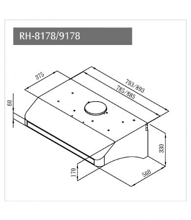 深罩式全直流變頻排油煙機RH-8178/9178