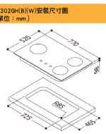 檯面式防漏三口/二口爐(鑄鐵爐架)RB-302GH/202GH (B)(W)