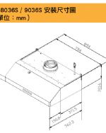 蒸氣水洗排油煙機RH-8036S / 9036S
